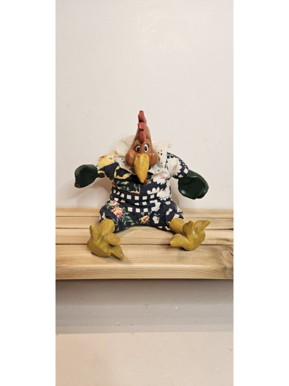 Vintage Rooster Russ Foghorn Leghorn Realistic Ceramic Face & Feet